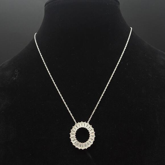 PAJ Sterling Silver Circle Pendant Necklace 925 Jewelry - Picture 1 of 6
